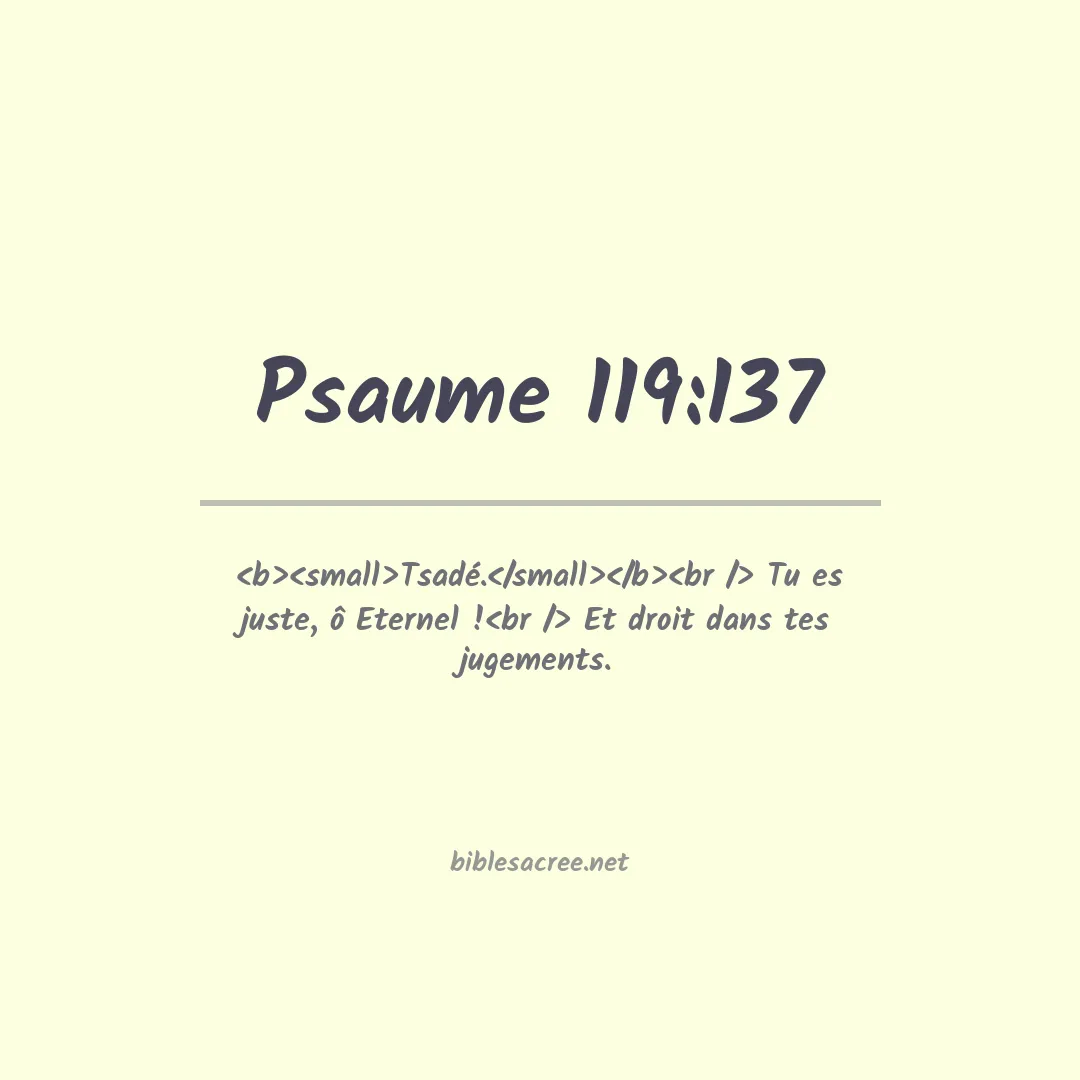 Psaume - 119:137
