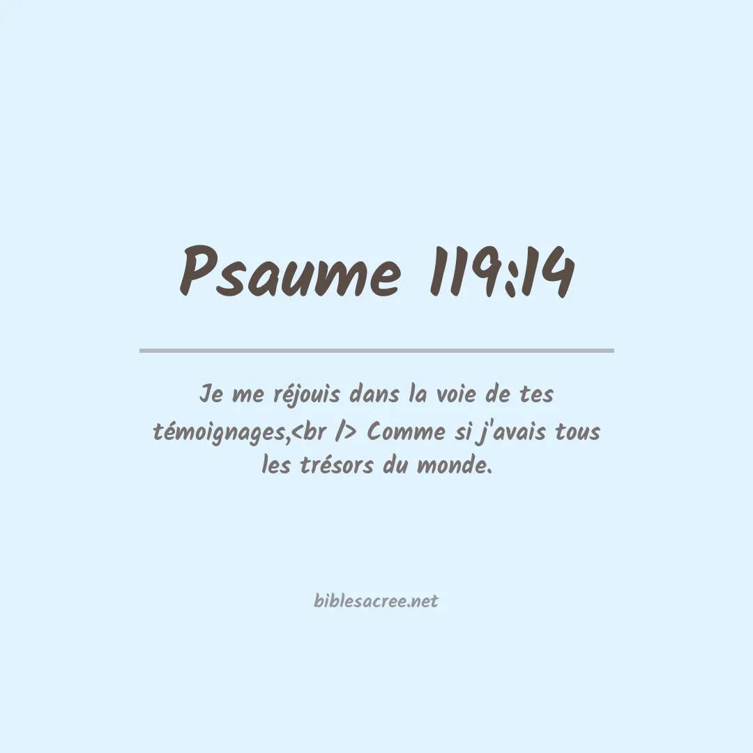 Psaume - 119:14