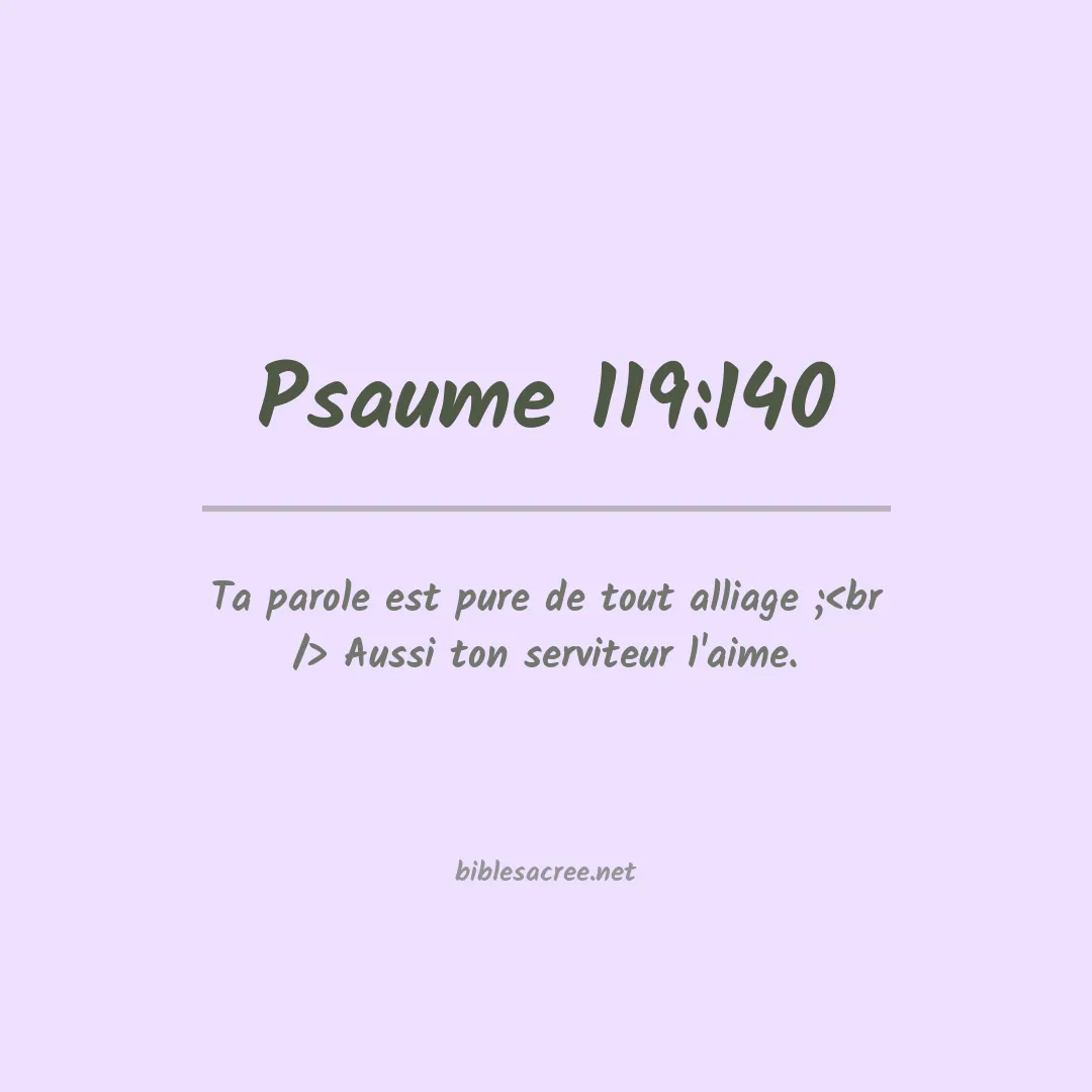 Psaume - 119:140