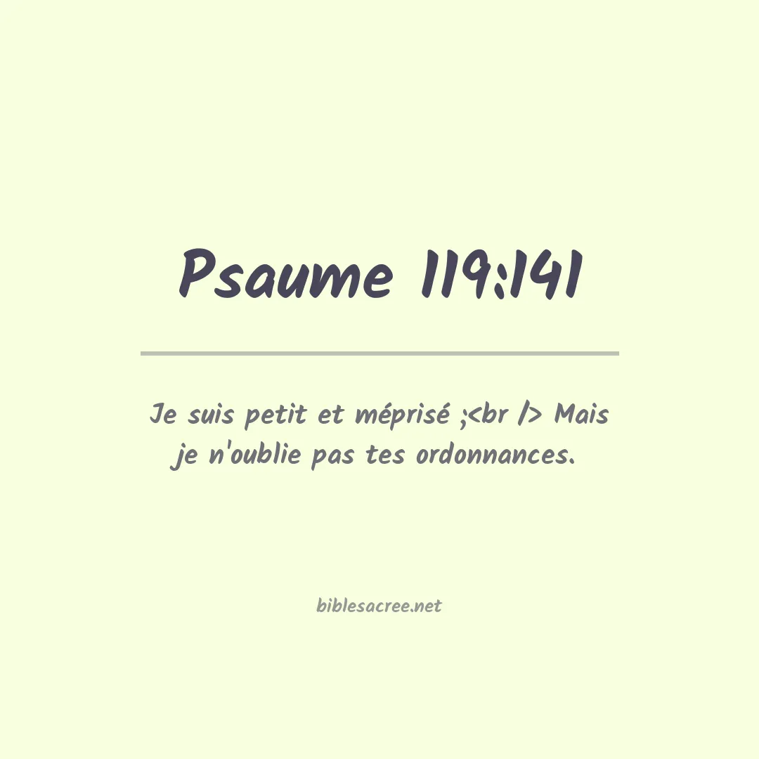 Psaume - 119:141