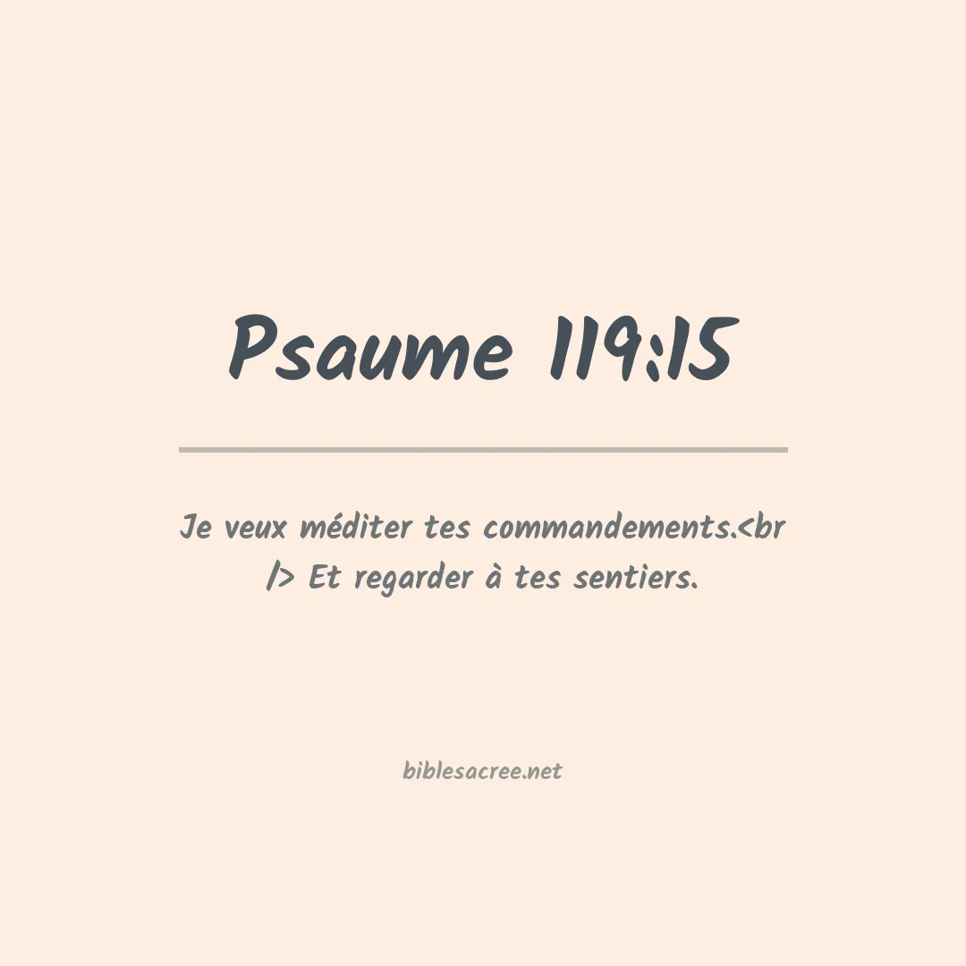 Psaume - 119:15