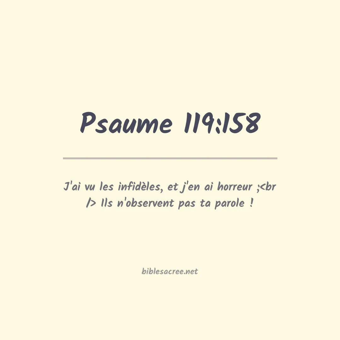 Psaume - 119:158