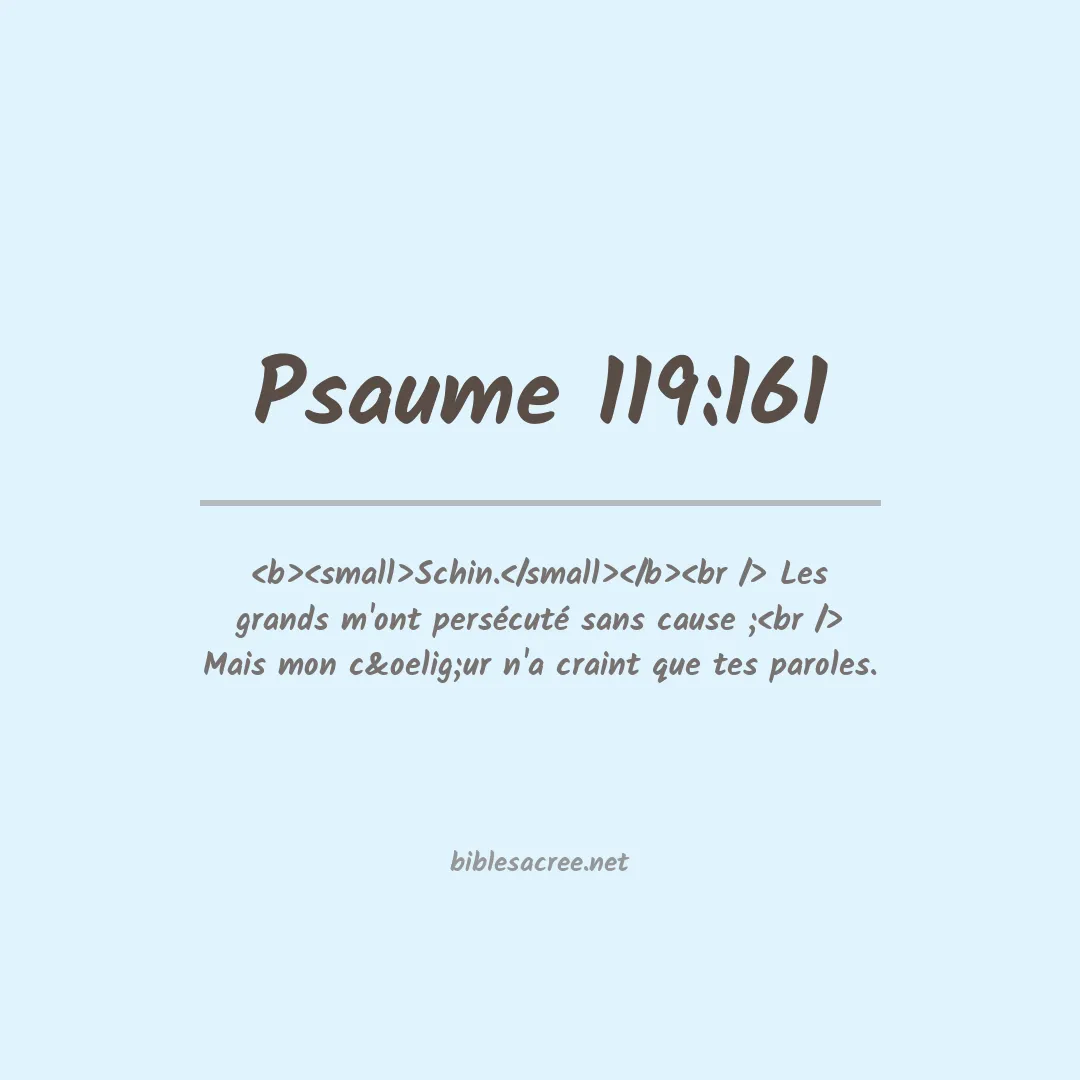 Psaume - 119:161