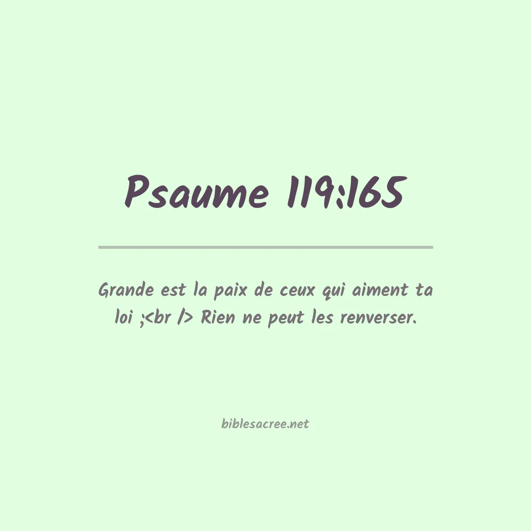 Psaume - 119:165