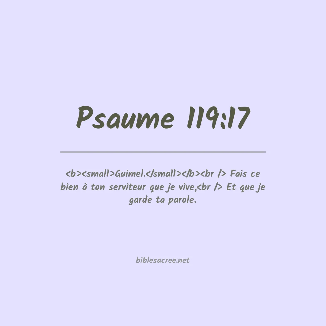 Psaume - 119:17