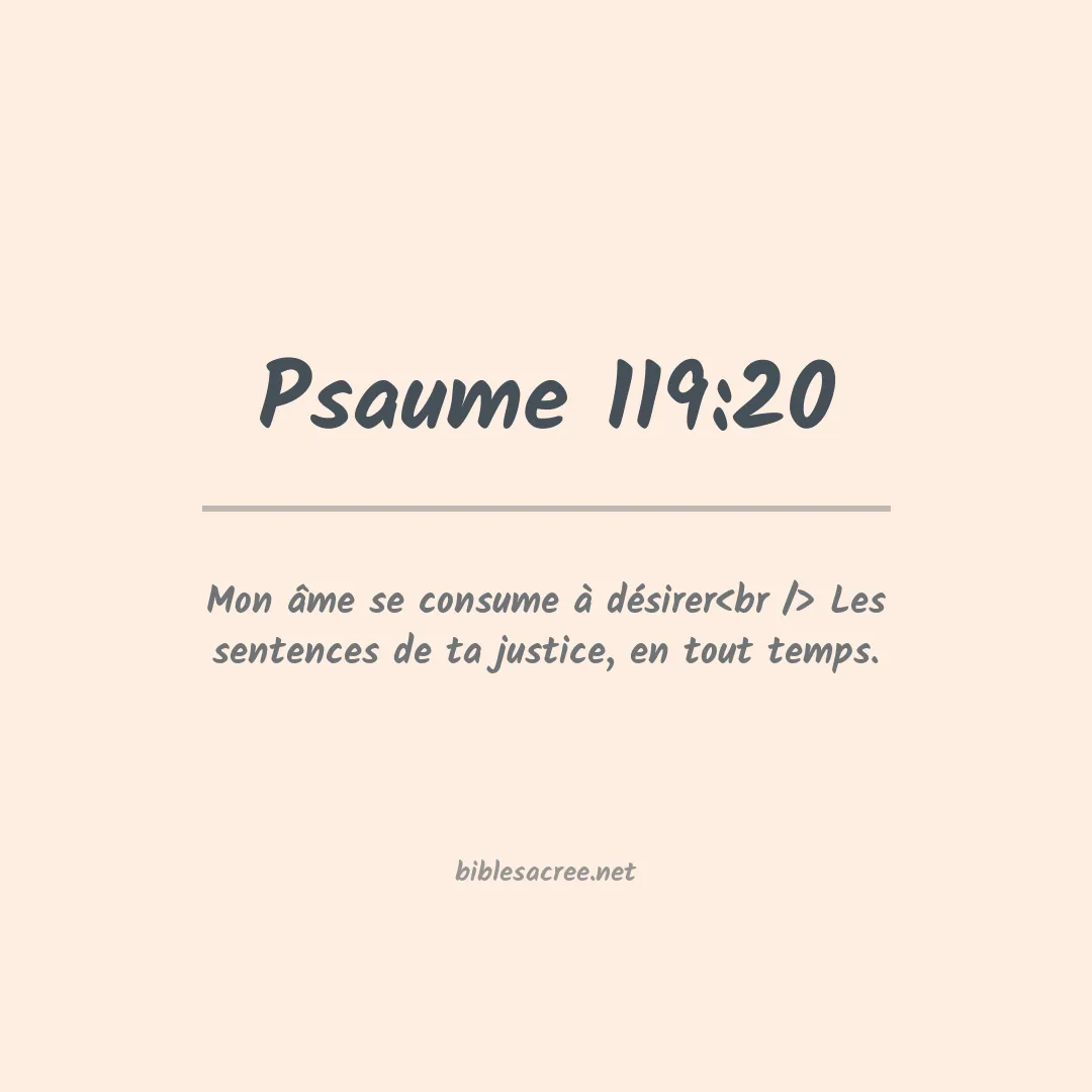 Psaume - 119:20
