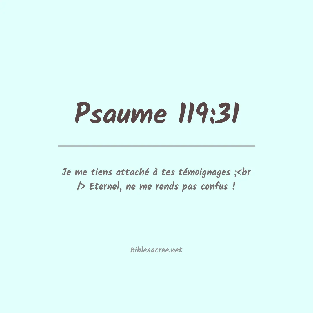 Psaume - 119:31