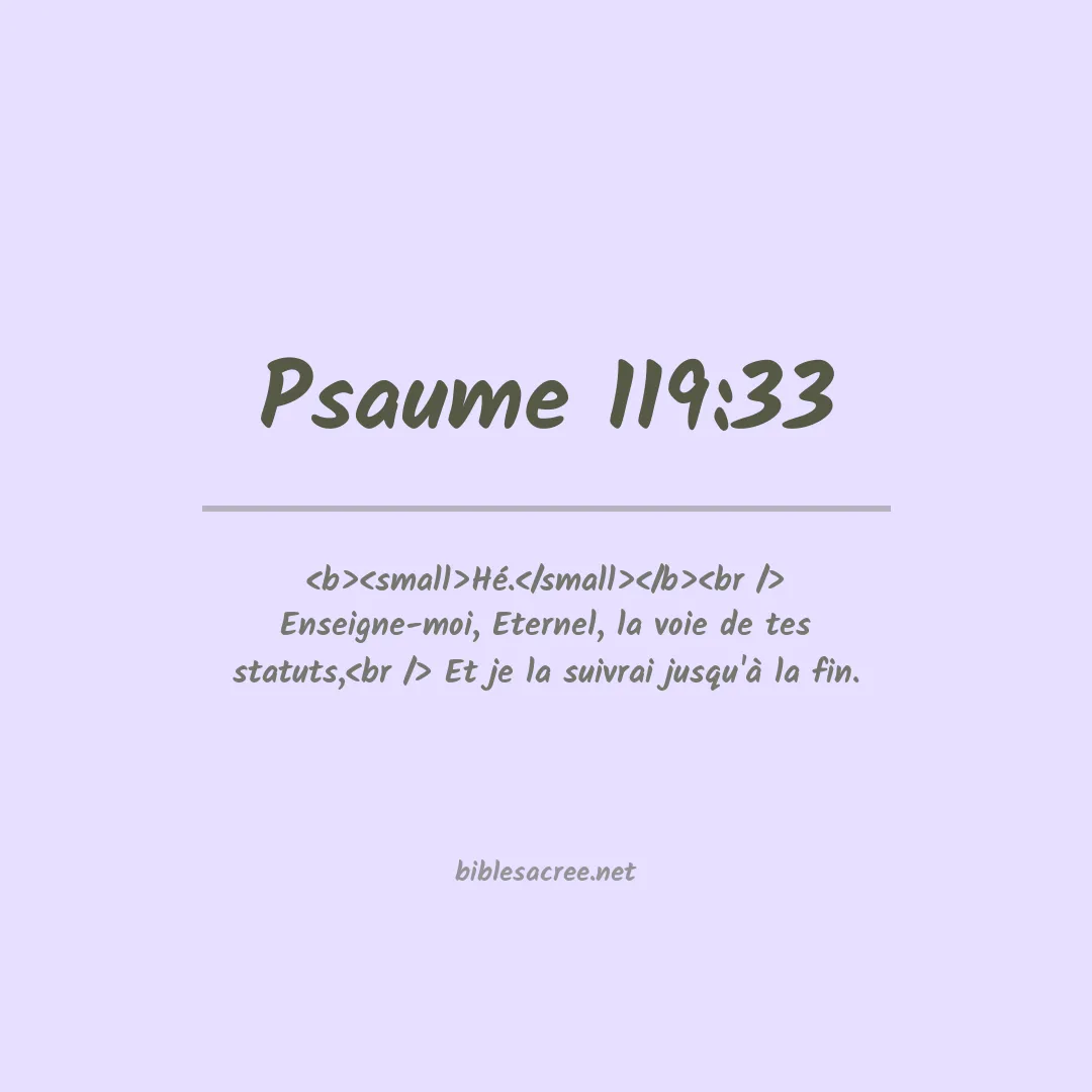 Psaume - 119:33