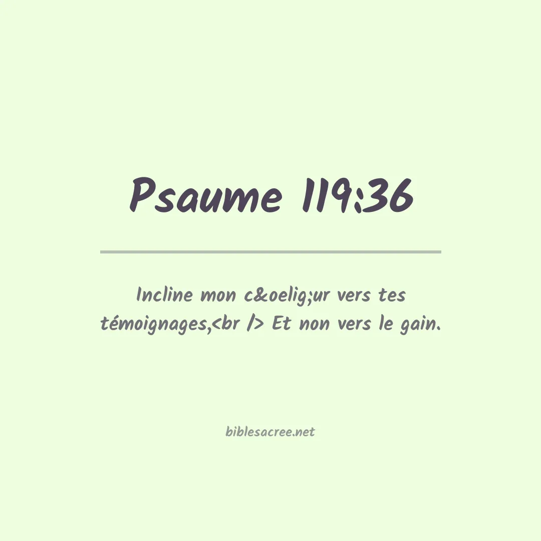 Psaume - 119:36