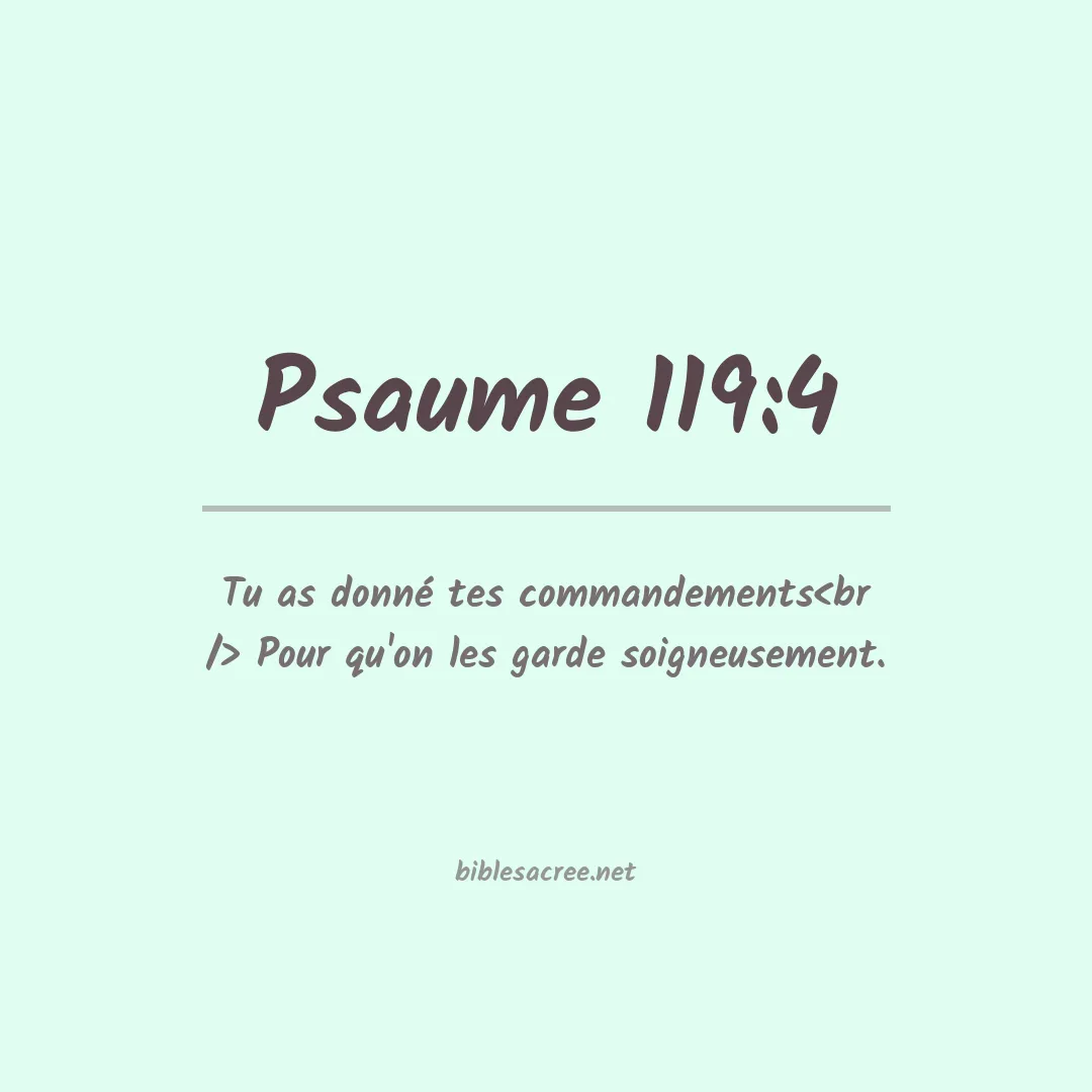 Psaume - 119:4