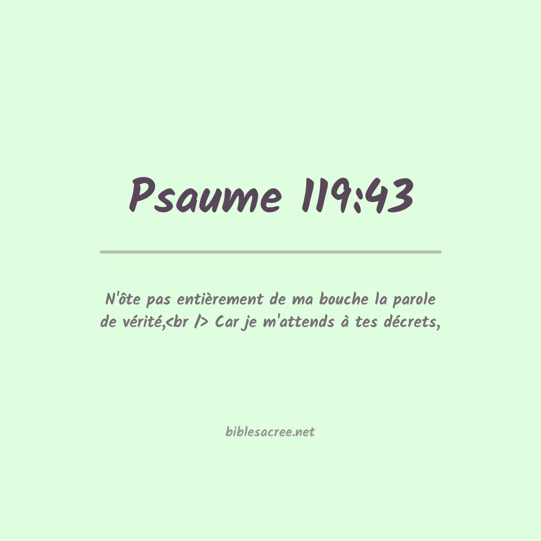 Psaume - 119:43