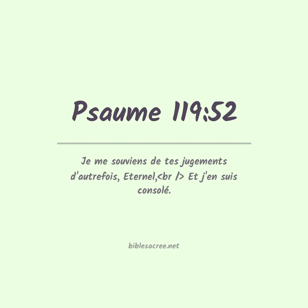 Psaume - 119:52