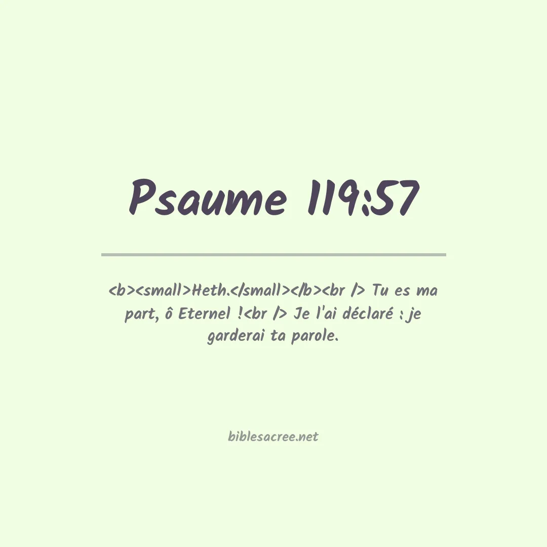 Psaume - 119:57