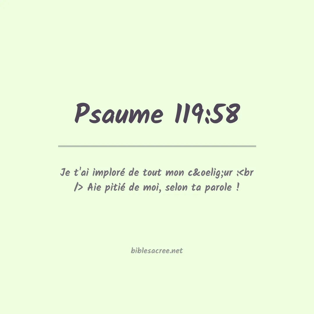 Psaume - 119:58