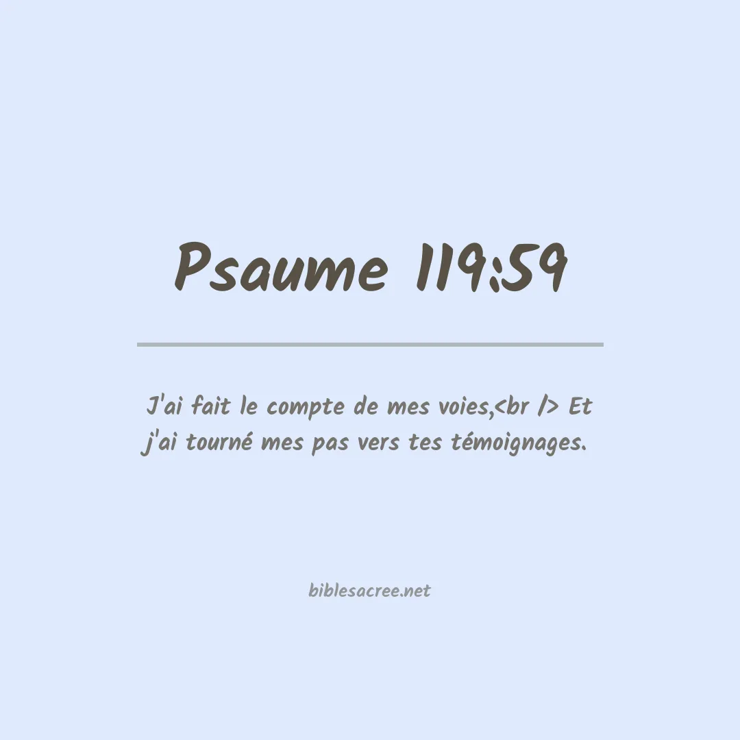 Psaume - 119:59