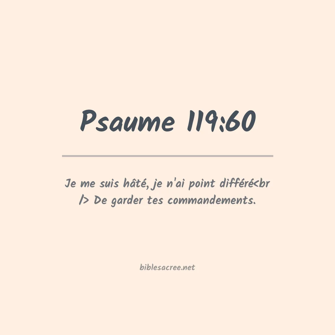 Psaume - 119:60
