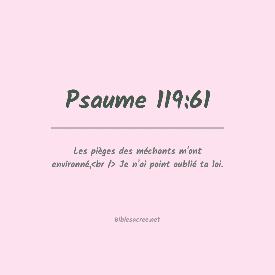 Psaume - 119:61