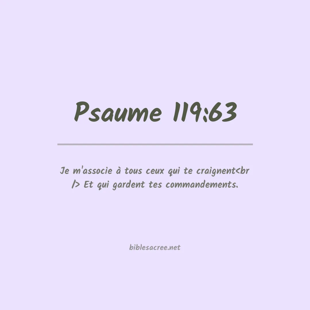 Psaume - 119:63