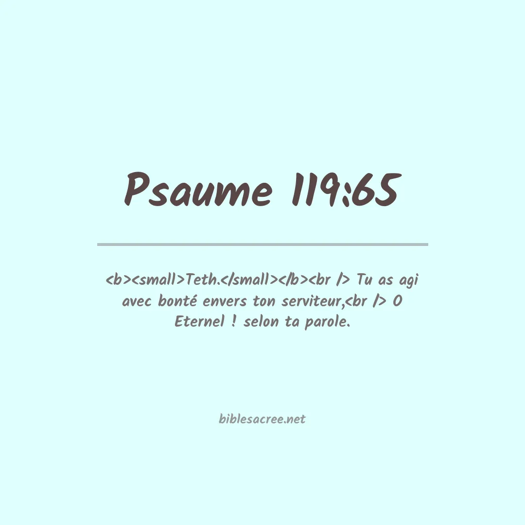 Psaume - 119:65