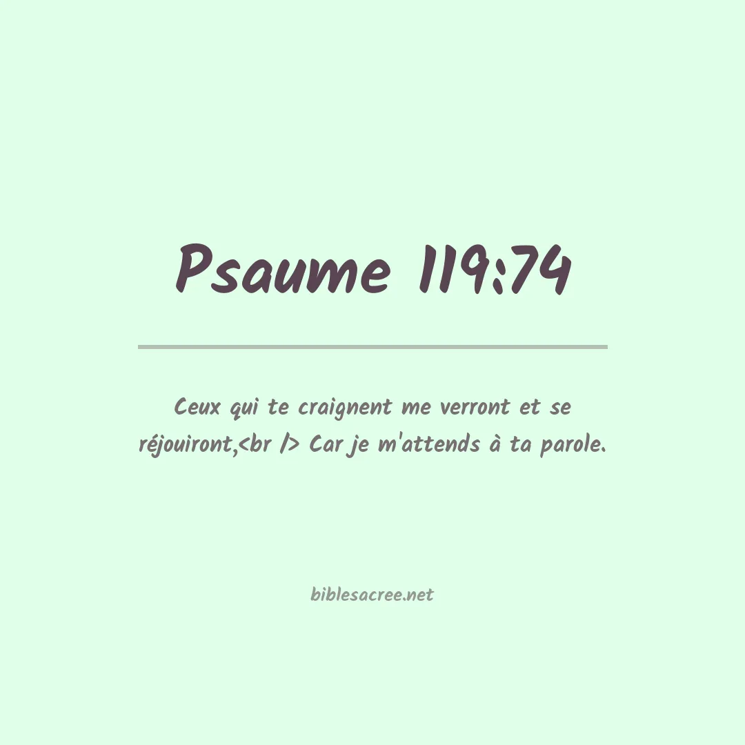 Psaume - 119:74