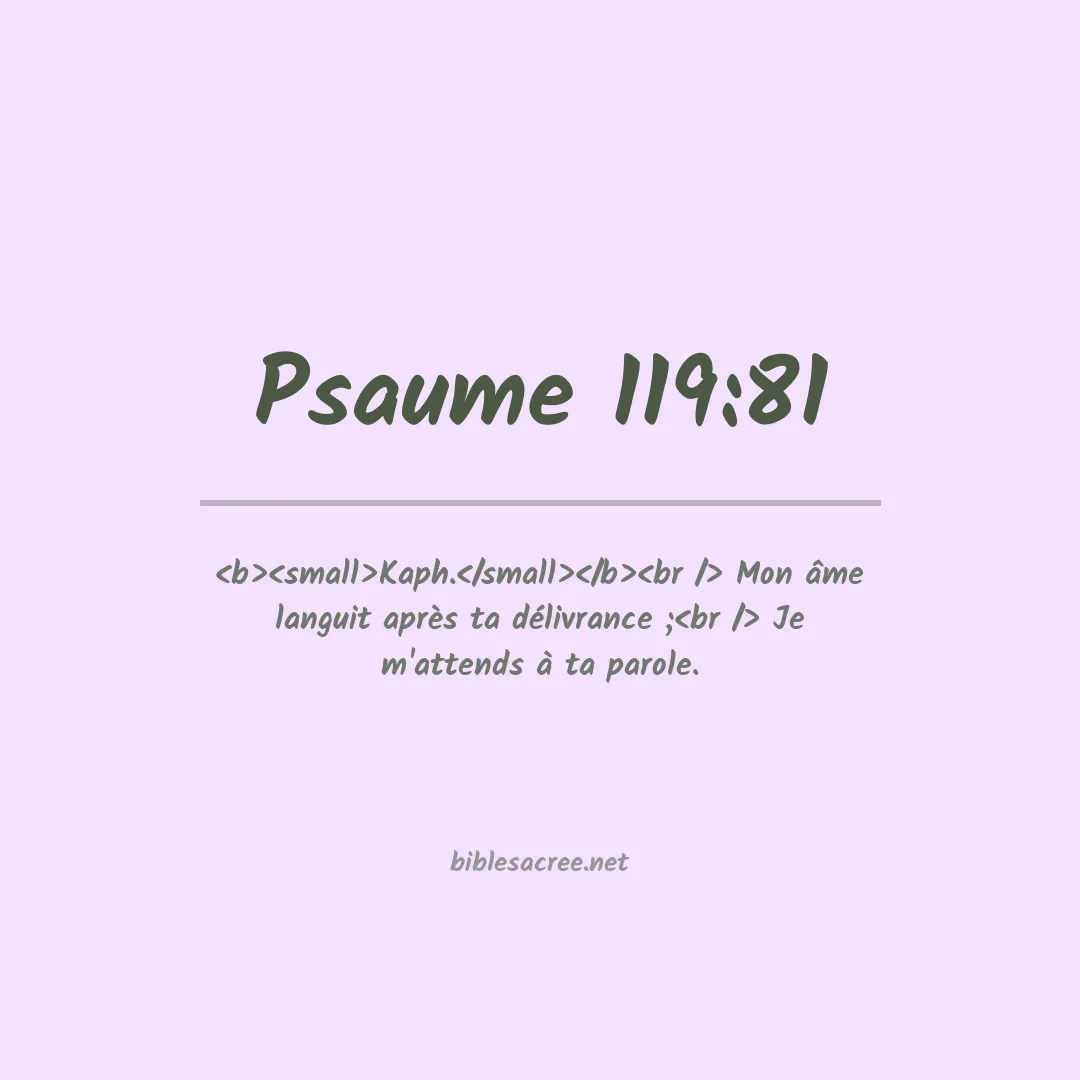 Psaume - 119:81