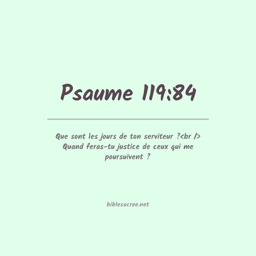 Psaume - 119:84