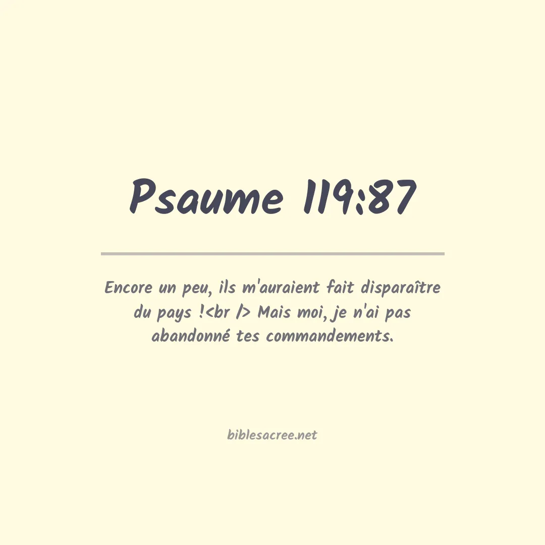 Psaume - 119:87