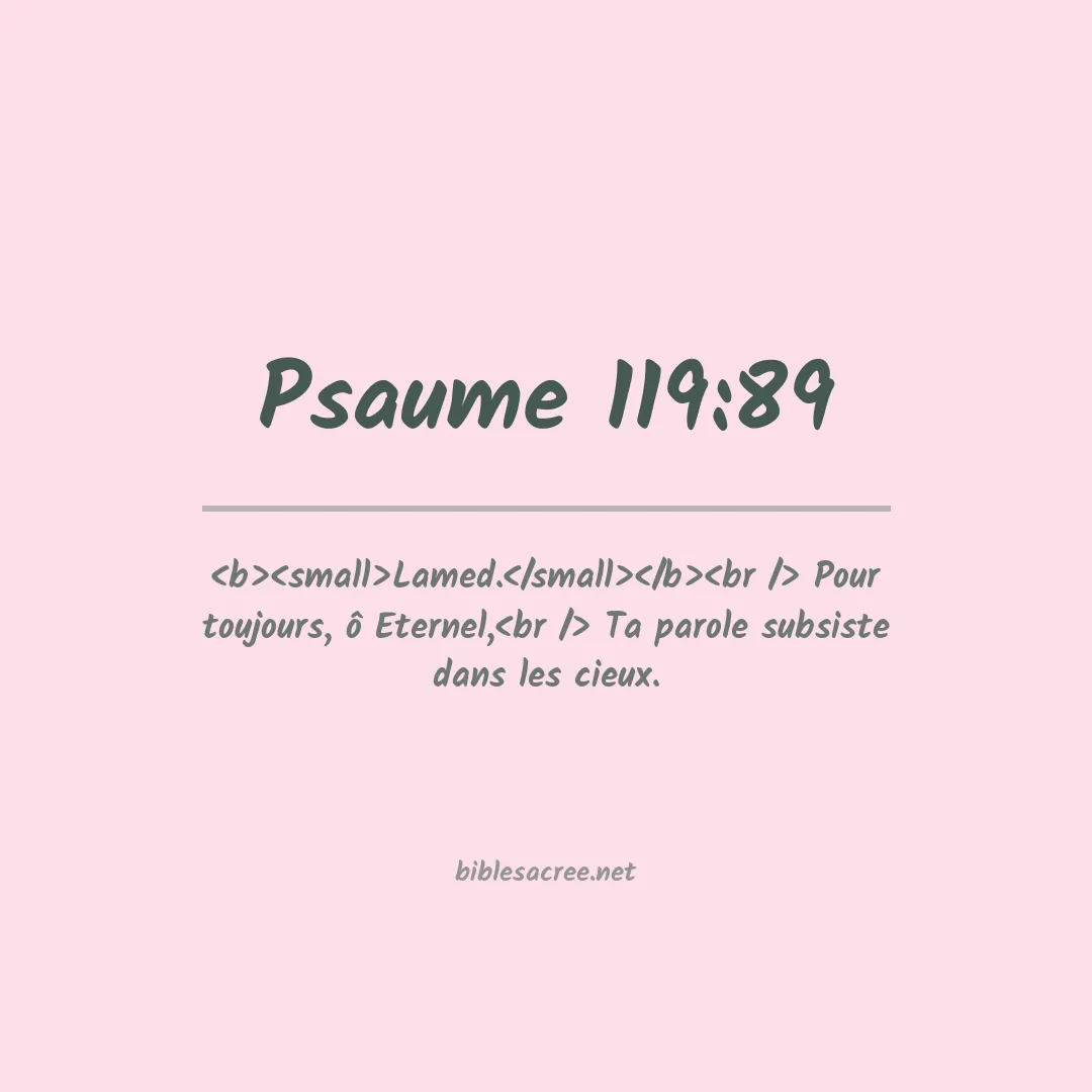 Psaume - 119:89