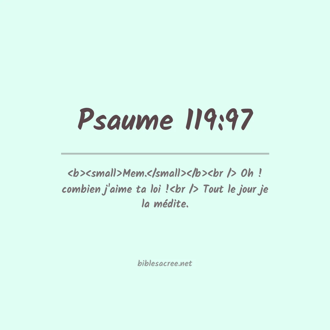 Psaume - 119:97