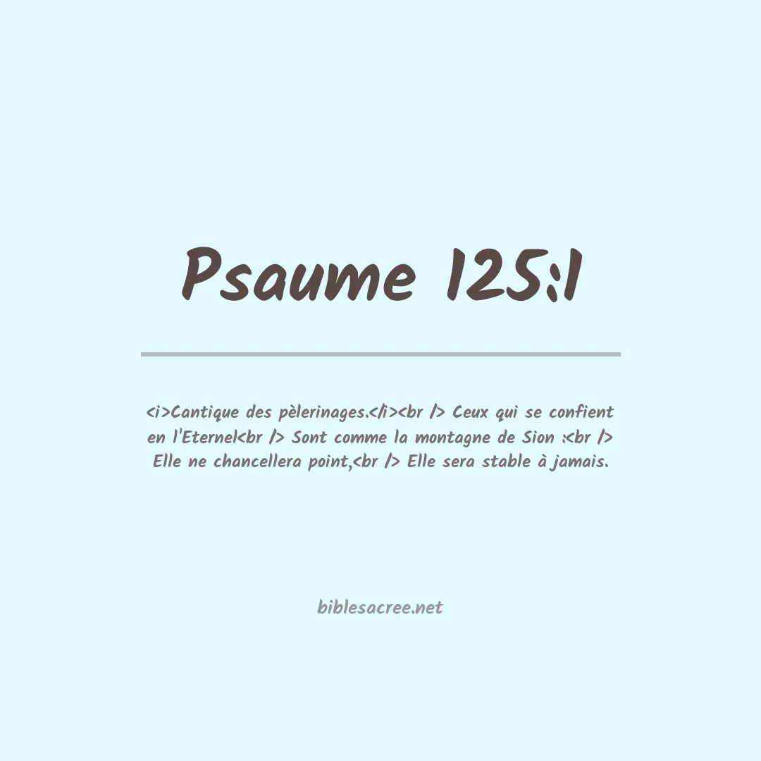 Psaume - 125:1
