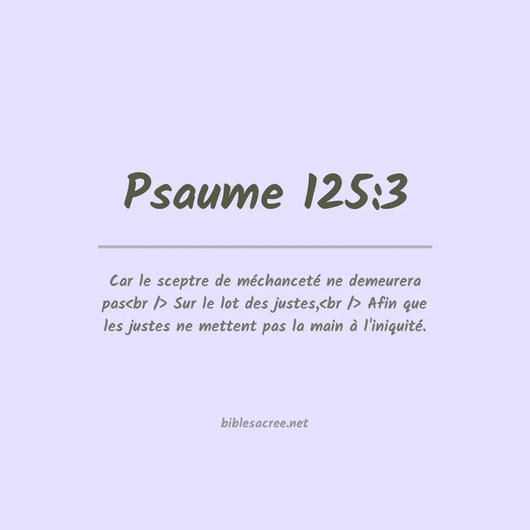 Psaume - 125:3