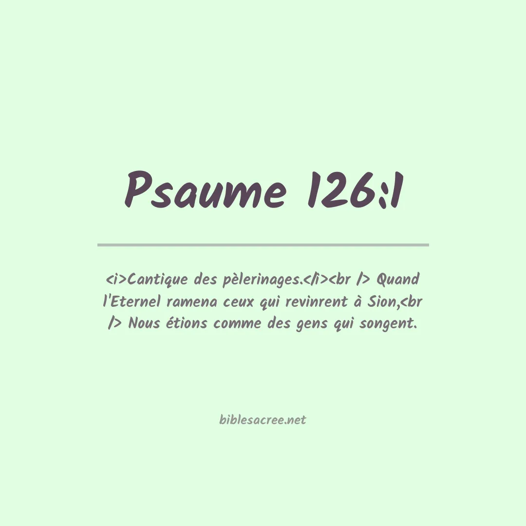Psaume - 126:1