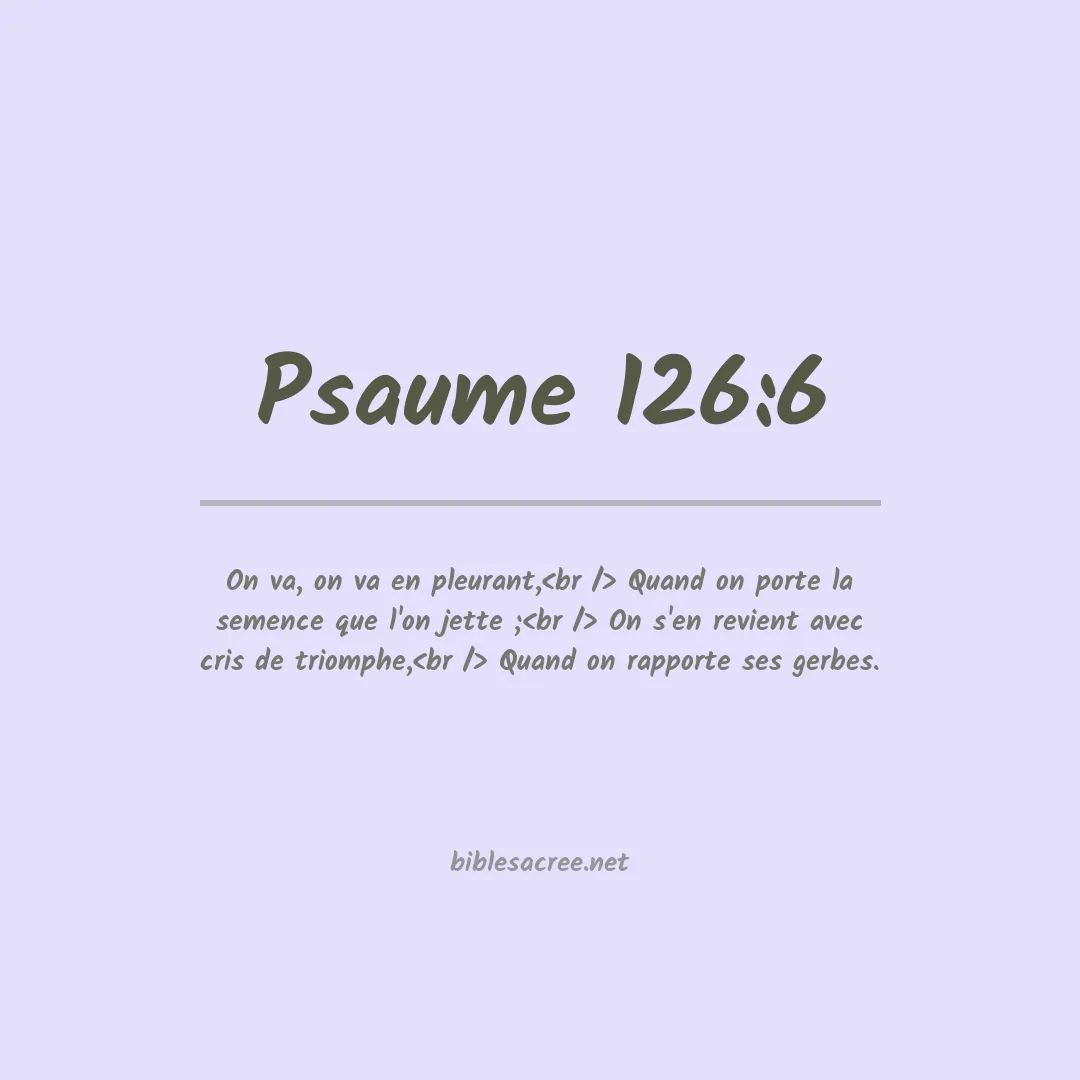 Psaume - 126:6