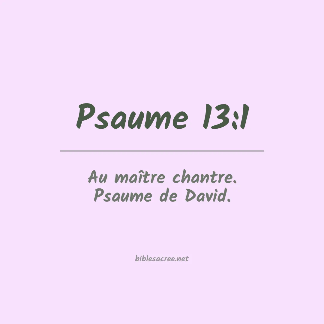 Psaume - 13:1