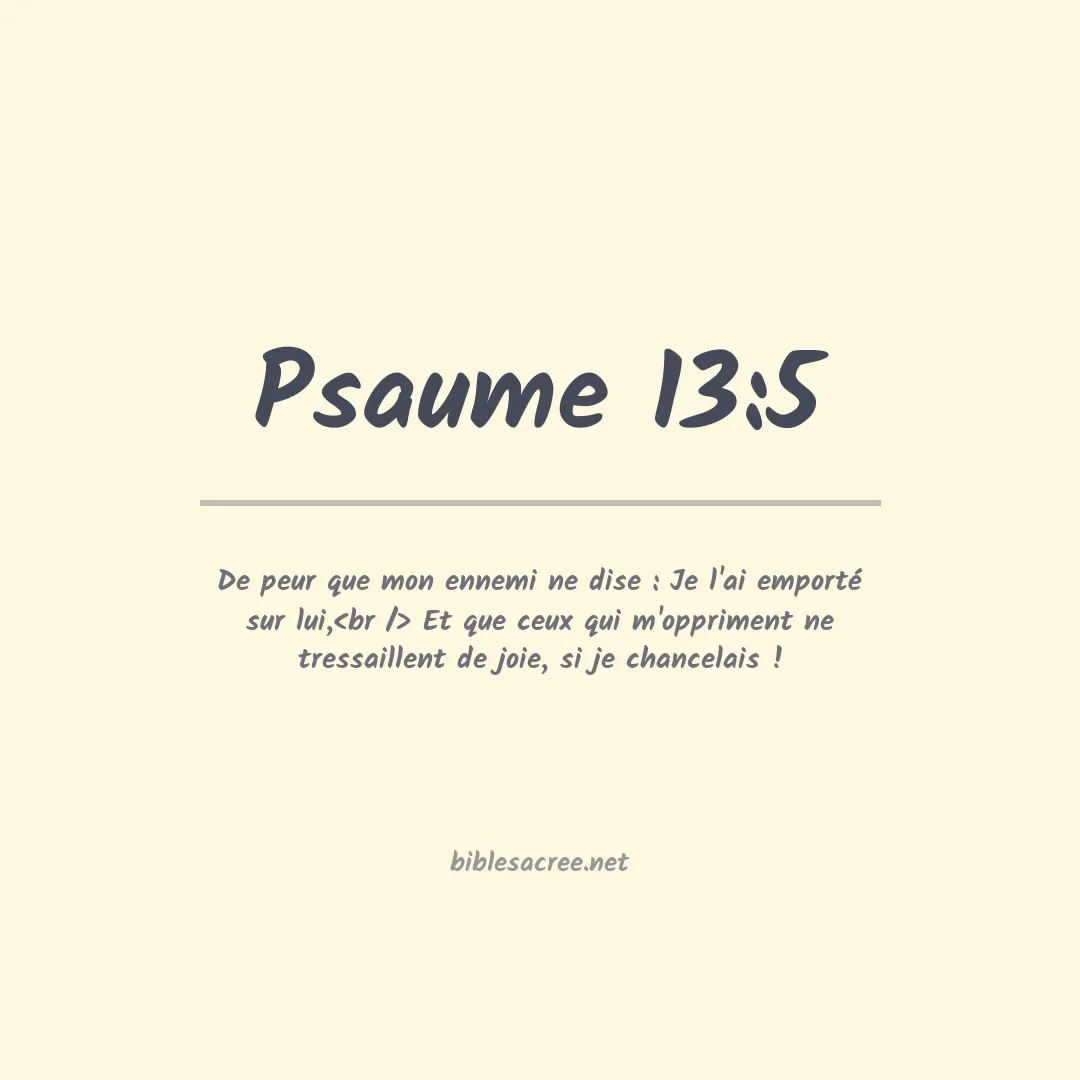 Psaume - 13:5