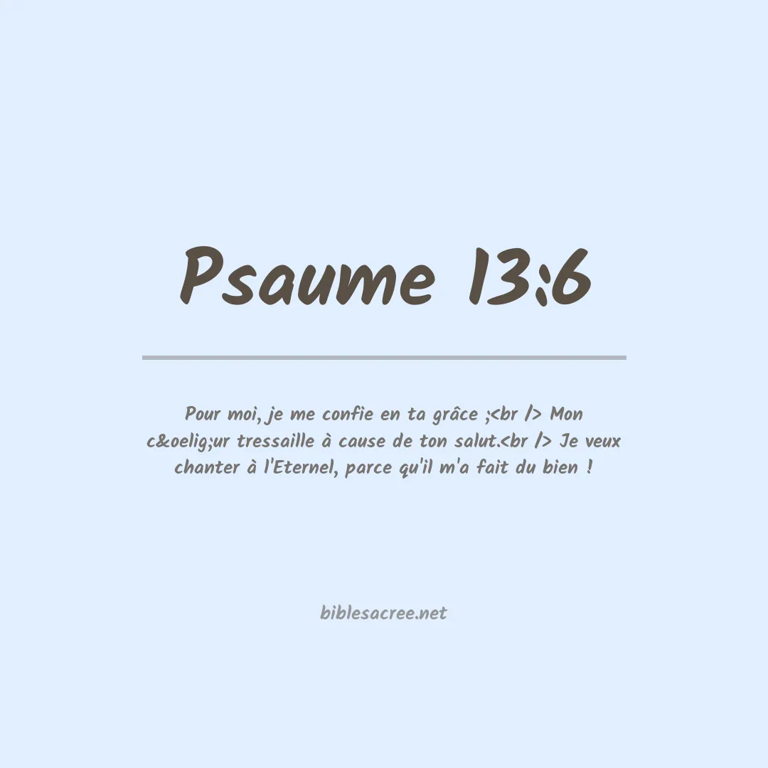 Psaume - 13:6
