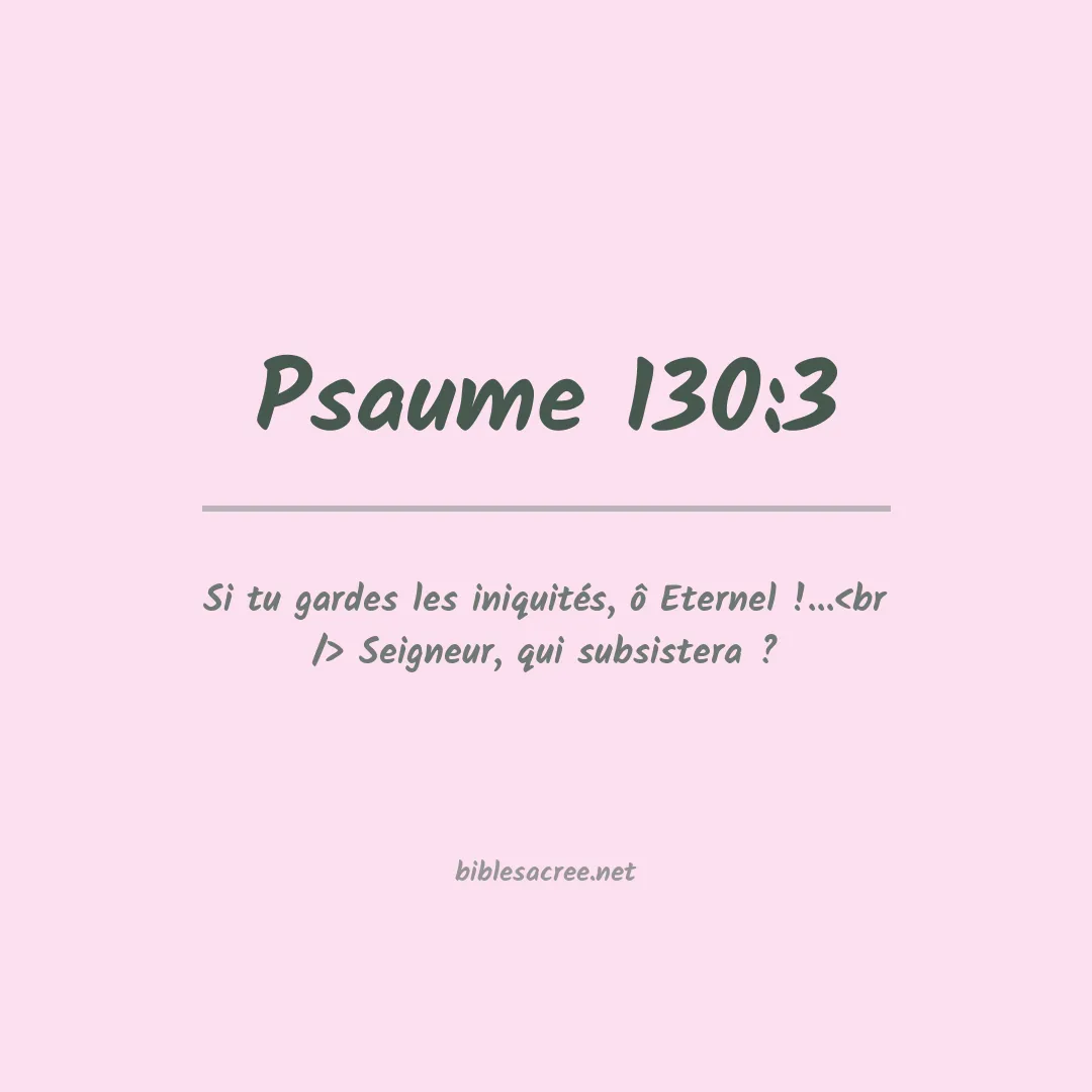 Psaume - 130:3