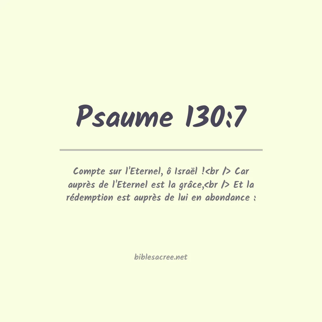 Psaume - 130:7