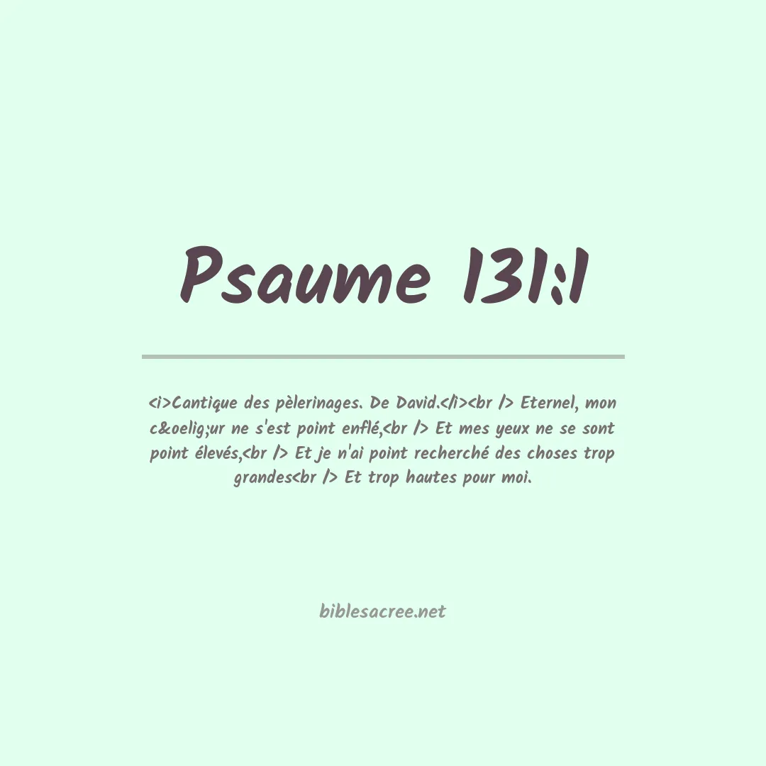 Psaume - 131:1