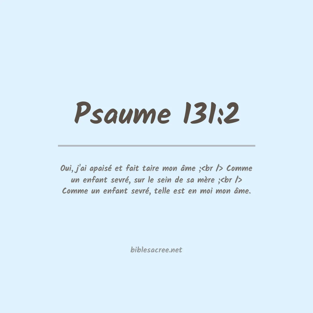 Psaume - 131:2