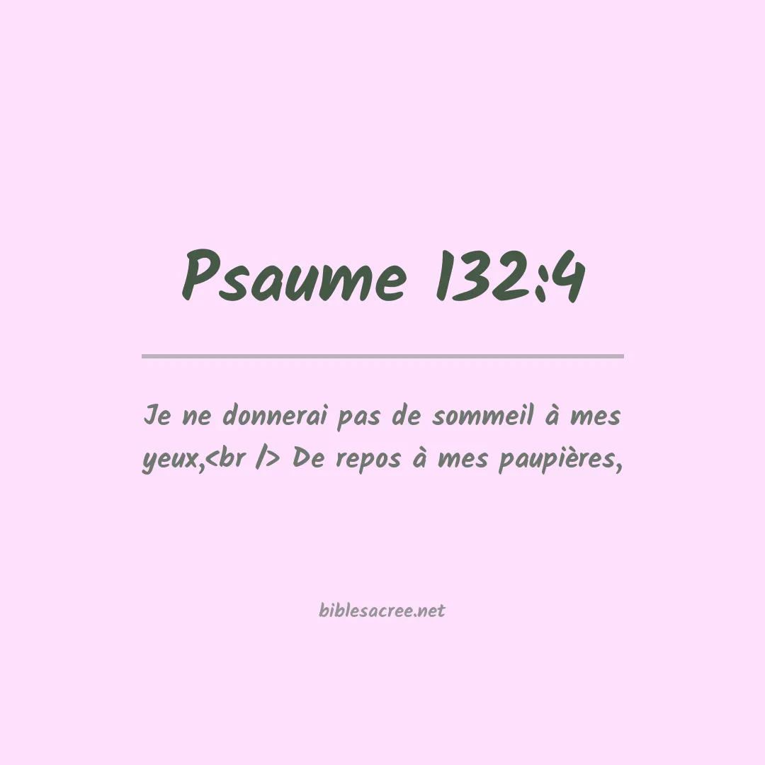 Psaume - 132:4