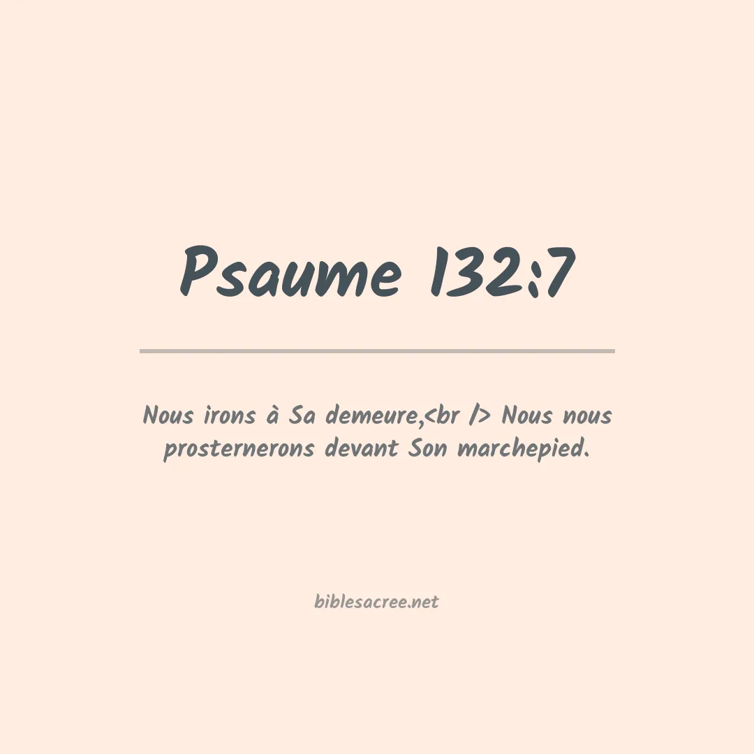 Psaume - 132:7