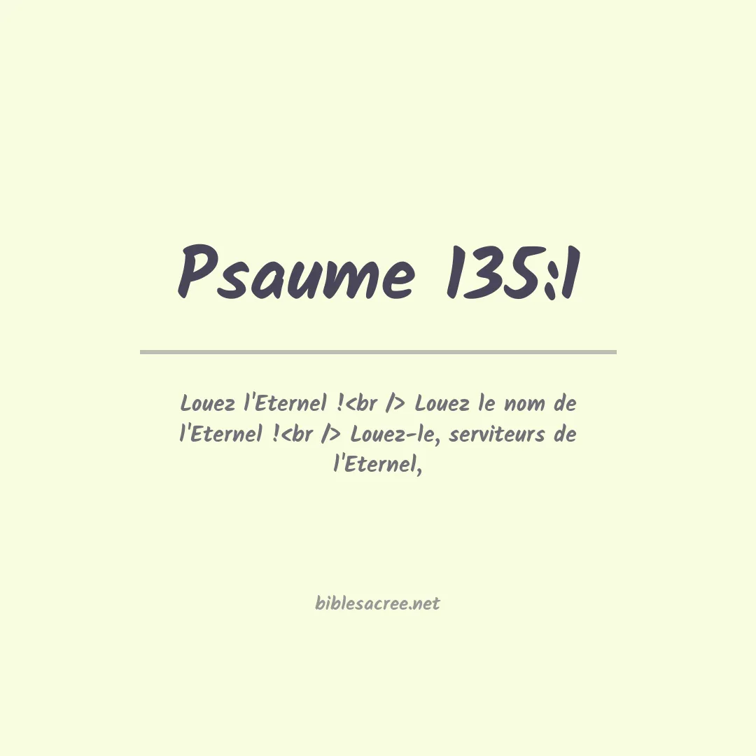 Psaume - 135:1