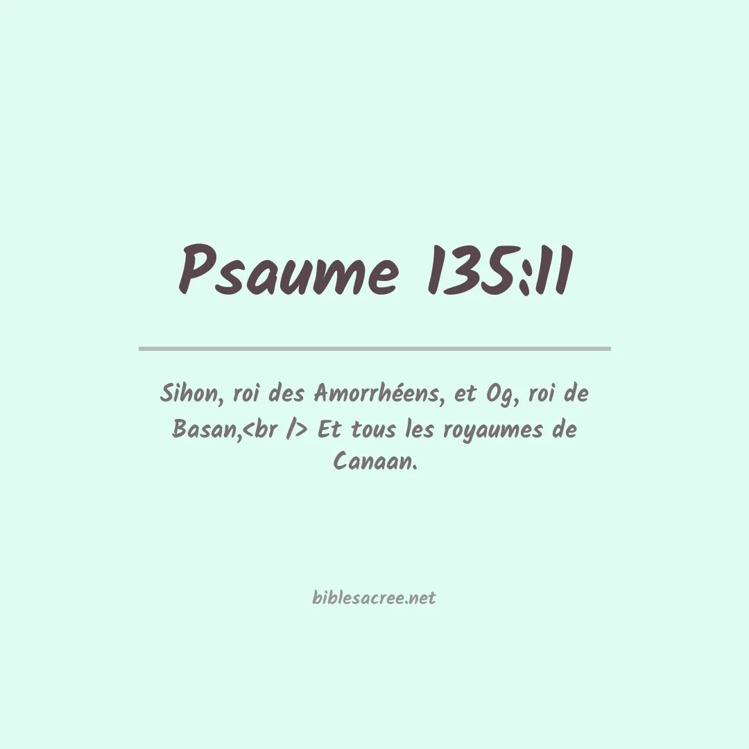 Psaume - 135:11