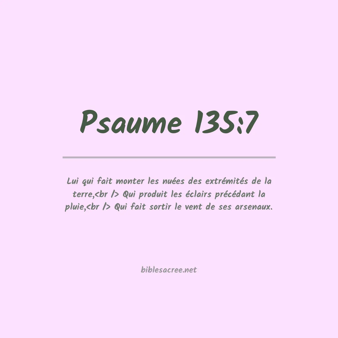 Psaume - 135:7