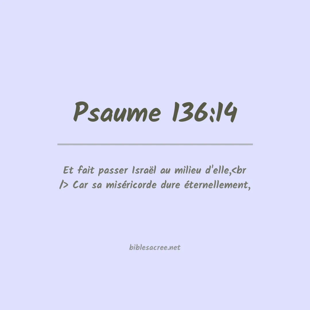Psaume - 136:14