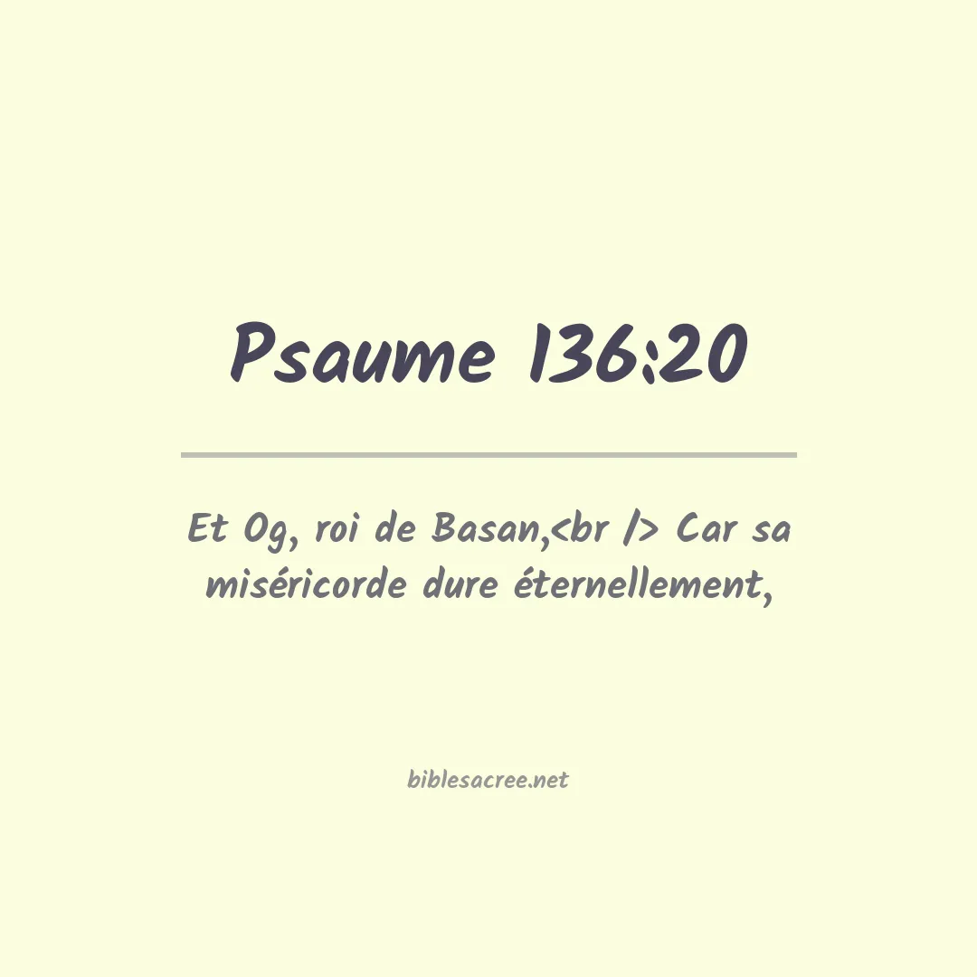 Psaume - 136:20