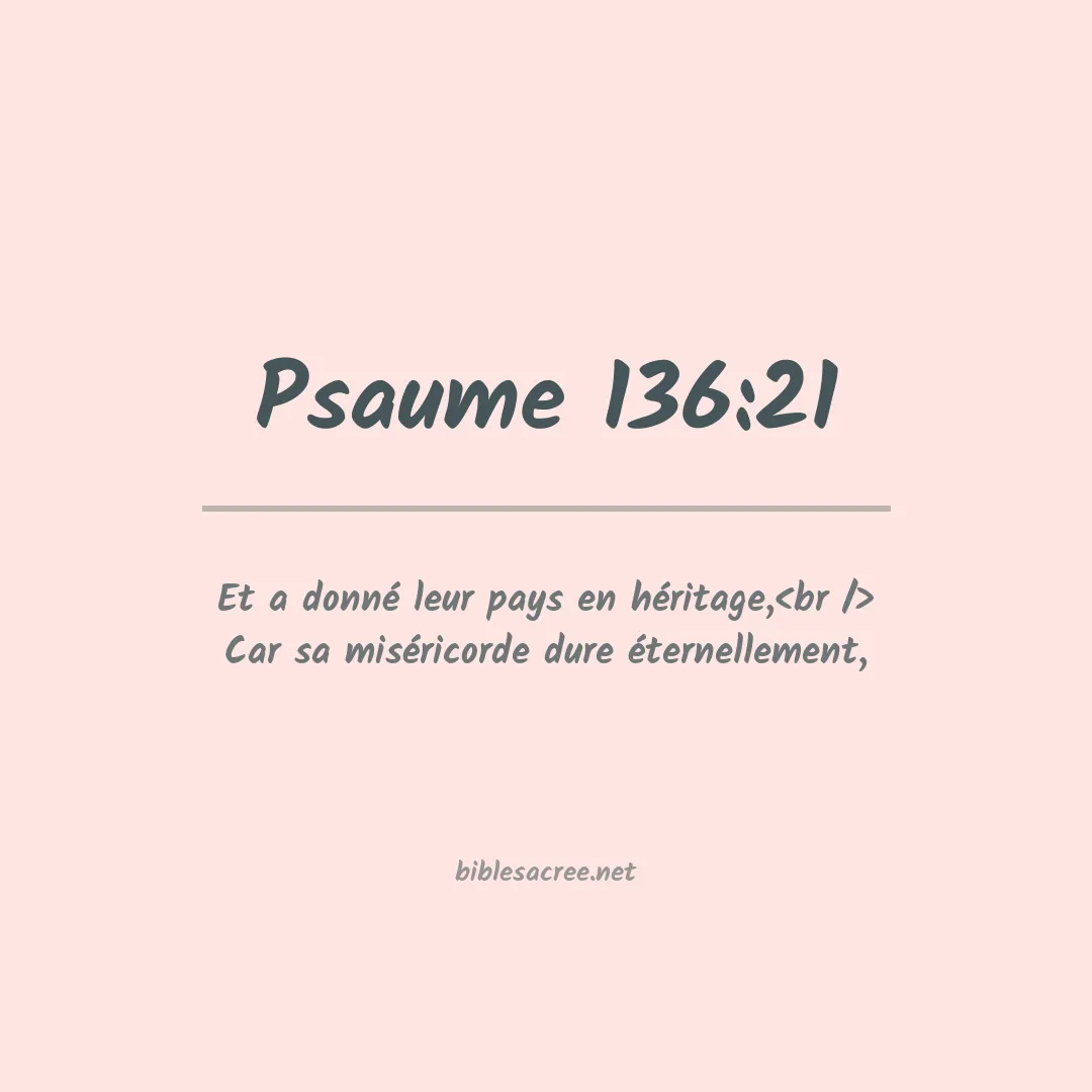 Psaume - 136:21