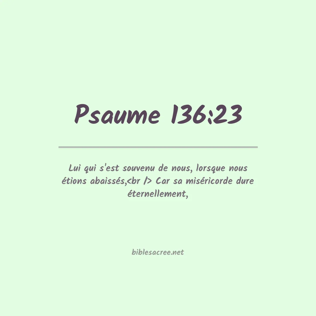 Psaume - 136:23