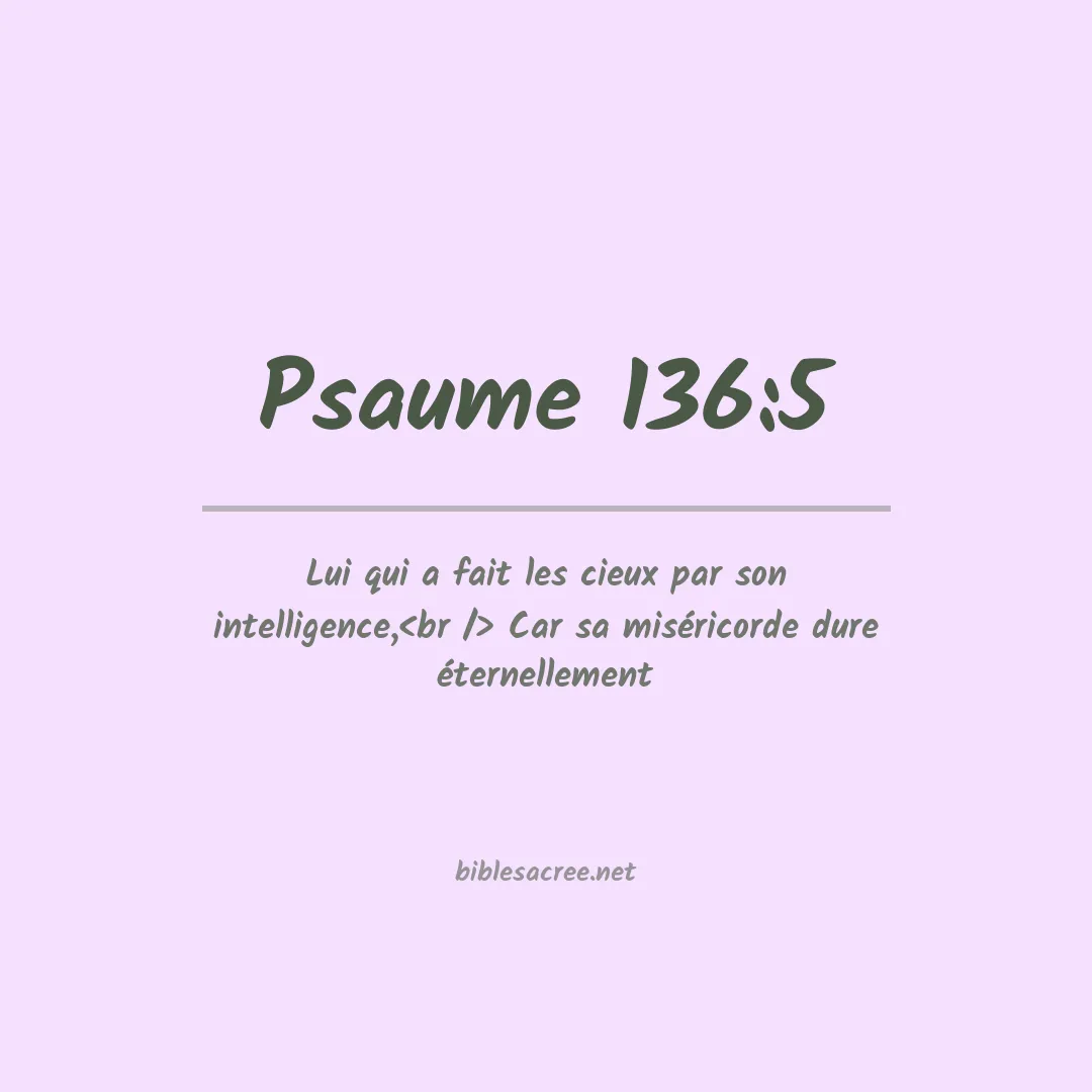Psaume - 136:5